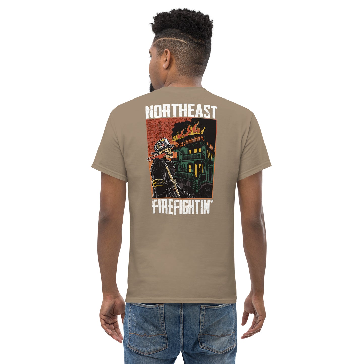 NORTHEAST FIREFIGHTIN White Text T-Shirt