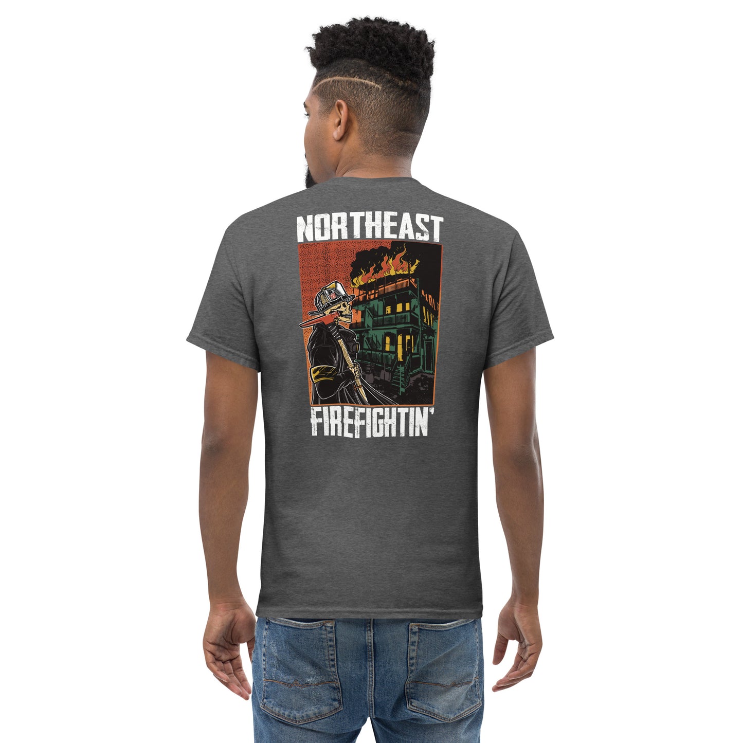 NORTHEAST FIREFIGHTIN White Text T-Shirt