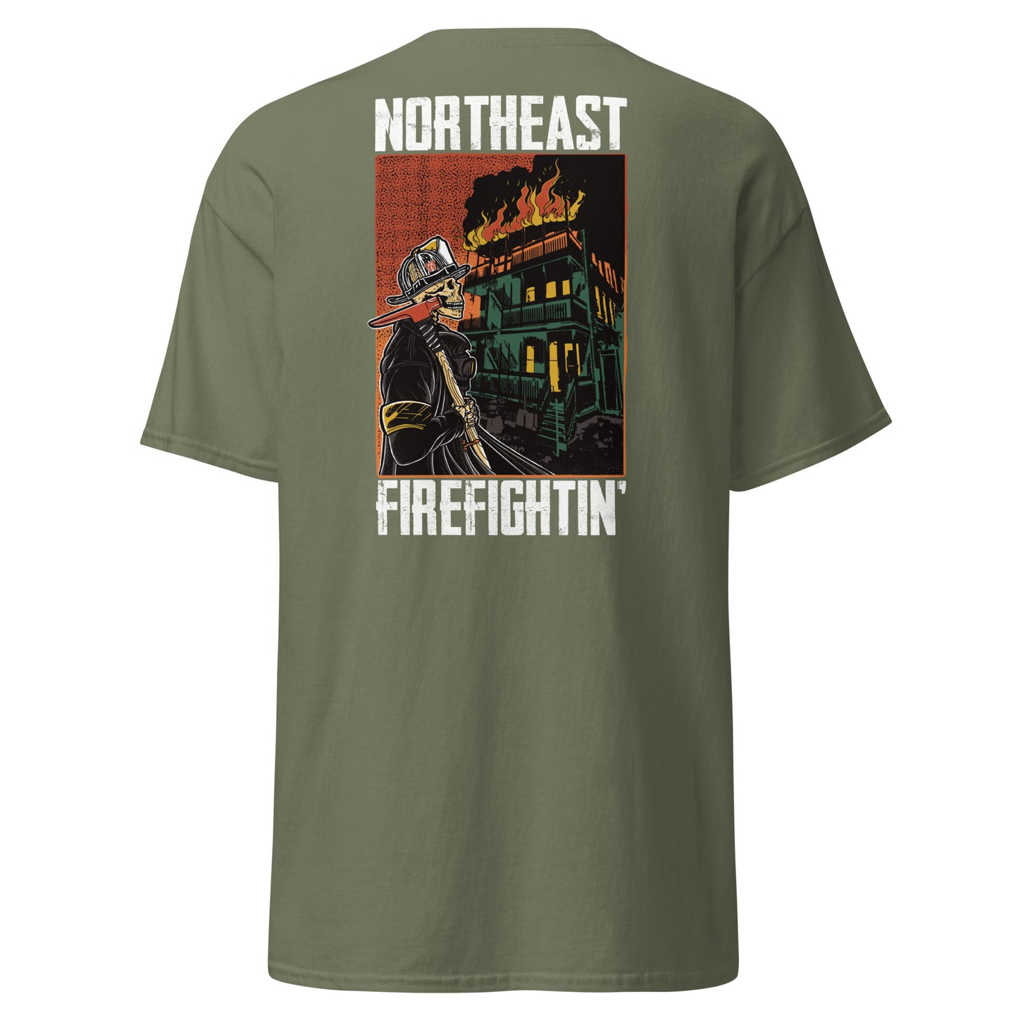 NORTHEAST FIREFIGHTIN White Text T-Shirt