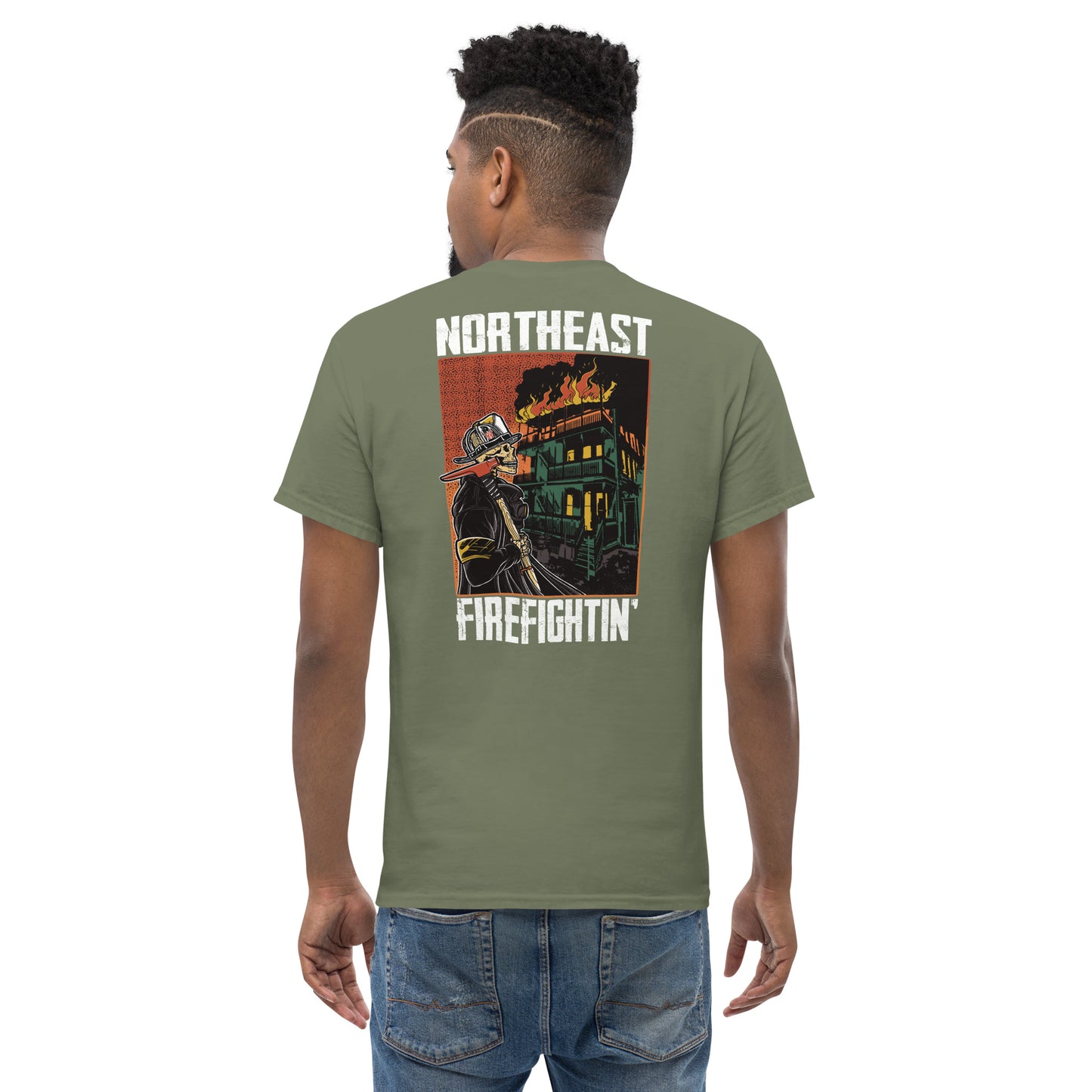 NORTHEAST FIREFIGHTIN White Text T-Shirt