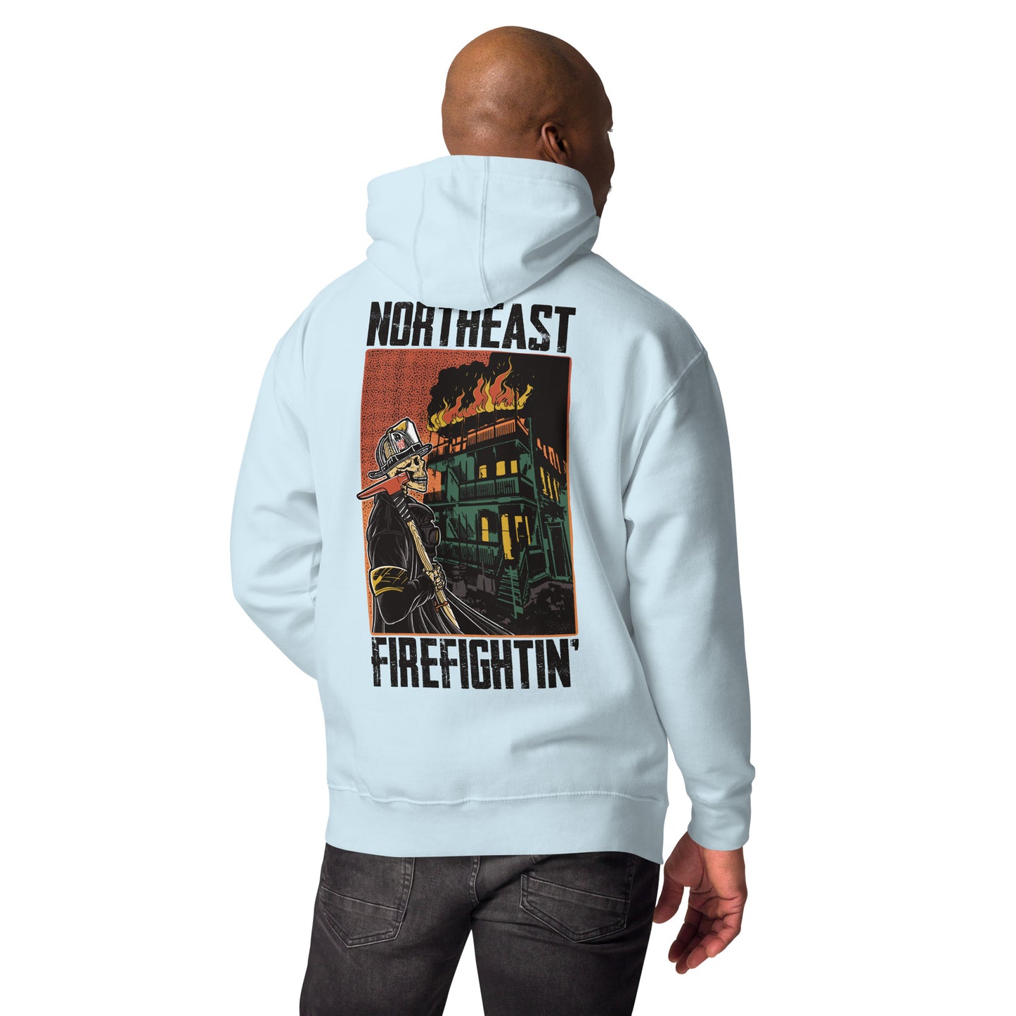 NORTHEAST FIREFIGHTIN' Hoodie Black Text