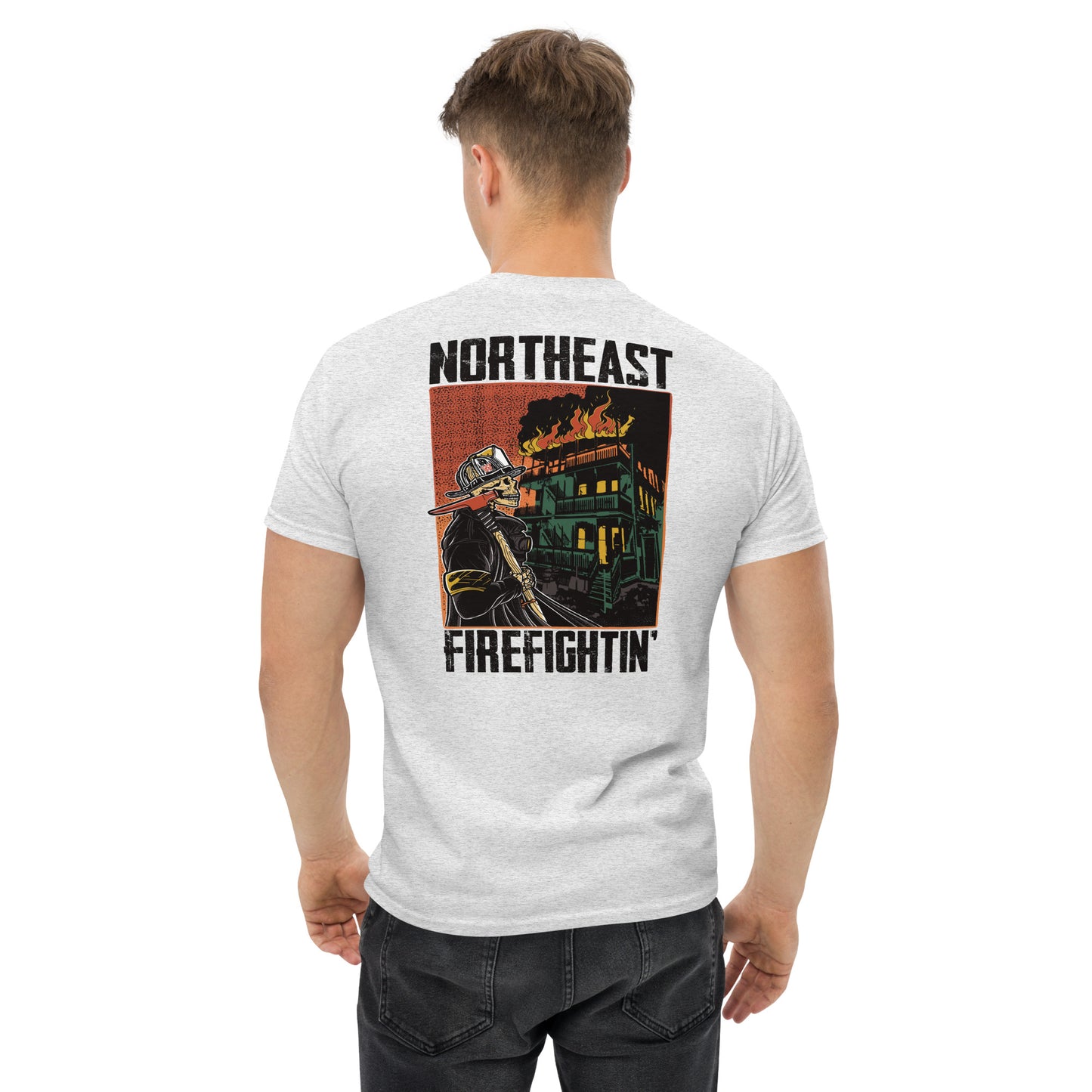 NORTHEAST FIREFIGHTIN Black Text T-Shirt