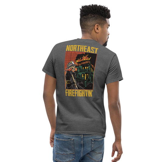 NORTHEAST FIREFIGHTIN Gold Text T-Shirt